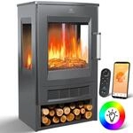 KESSER&reg; Elektrokamin mit Heizung Panorama-Sichtfenster Heizl&uuml;fter 9