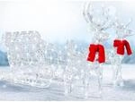 KESSER&reg; 240er LED Rentiere mit Schlitten wei&szlig; Timer Weihnachtsbeleuchtung f&uuml;r