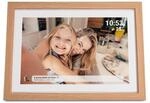 Denver PFF-1040LW WLAN Bilderrahmen &ndash; 10,1", Frameo, Holz, hellbraun