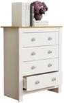 VCM Holz Kommode Sideboard mit Schubladen Ma&szlig;e ca. H. 95 x B. 79 x T. 40 cm - 