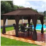 Swing&Harmonie Luxus LED - Pavillon 3x4m Minzo - inkl. Seitenw&auml;nde mit LED