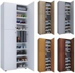 VCM Holz-Schuhschrank Ma&szlig;e: B. 70 x H. 184 x T. 40 cm Allzweckschrank 9