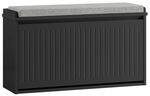 SoBuy Schuhbank mit 1 T&uuml;r Schwarz 80x26x45cm Funktional