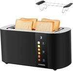 Steinborg 4 Scheiben XXL Toaster Lift Funktion m. Br&ouml;tchenaufsatz