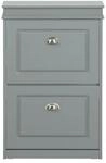 SoBuy Schuhschrank mit 2 T&uuml;ren Hellgrau 53,5x23,8x82,5cm Modern