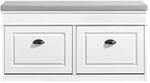 SoBuy Schuhbank mit 1 Schublade Wei&szlig; 104,5x23,8x54cm Funktional