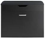 SoBuy Schuhbank mit 1 T&uuml;r Schwarz 30x59,99x50,01cm Funktional