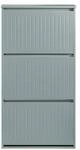 SoBuy Schuhschrank mit 3 T&uuml;ren Hellgrau 61x26x119,5cm Funktional