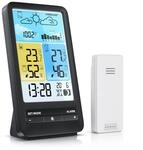 BEARWARE - Wetterstation Funk mit Farbdisplay und Au&szlig;ensensor - DCF Signal - DST -