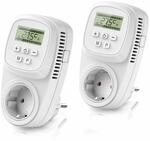 BEARWARE 2x Steckdosen Thermostat digital programmierbar Temperaturregelung 5&deg; -