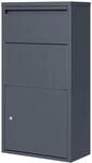 Westmann Briefkasten mit Paketbox Pollux freistehend Anthrazit 22x44x82cm