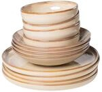 Gipfelst&uuml;ck Tafelservice, Steinzeug Nebelwald Beige