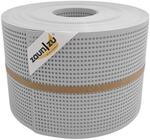 zaun zu&reg; Sichtschutzstreifen Rille Gelocht 30 Prozent PP Streifen Lichtgrau 50m