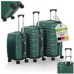 Juskys Hartschale Kofferset Rom Reisekoffer 3 teilig - Zahlenschloss, 360&deg; Rollen,