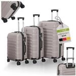 Juskys Hartschale Kofferset Rom Reisekoffer 3 teilig - Zahlenschloss, 360&deg; Rollen,