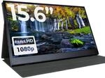 Denver PMO-15604 tragbarer Monitor, 15,6", Full HD, dunkelgrau