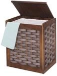 W&auml;schekorb MCW-G37, W&auml;schesammler W&auml;schesortierer W&auml;schebox, Massiv-Holz