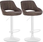 CLP Barhocker 2er Set h&ouml;henverstellbar mit Lehne Milet, Barst&uuml;hle gepolstert