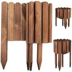 Aquagart Holz Rollzaun Dunkelbraun 40x200 cm Beeteinfassung f&uuml;r Beet-&