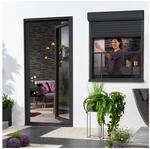 Instektenschutz-Alu Schiebefenster "COMFY SLIDE XL", 75x100 cm in Anthrazit