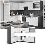 Vicco K&uuml;chenzeile Fame-Line Eckk&uuml;che Winkel K&uuml;che Einbau Wei&szlig; Hochglanz