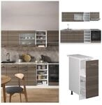 Vicco K&uuml;chenzeile K&uuml;chenblock Einbauk&uuml;che R-Line 240 cm Wei&szlig; Edelgrau