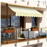 Swing&Harmonie LED - Markise mit Kurbel Klemmmarkise Balkonmarkise mit Beleuchtung
