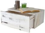 Wandregal Arlon, Schubladen-Regal, Shabby-Look Vintage, 21x46x30cm ~ wei&szlig;