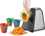 Zilan Elektrischer Gem&uuml;sehobel Reibe Spiralschneider 4 Aufs&auml;tze 200W