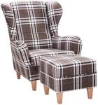 Supellex Sofia Ohrensessel mit Hocker Design Oxford?