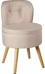 ECHTWERK Kleiner Sessel/Hocker "VINCE" - creme