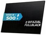 SUNNIVA&reg; Solarmodul 500 W FULL BLACK Bifazial Glas PV Modul Solarpanel - PMax 500W
