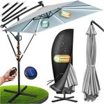 KESSER&reg; Ampelschirm Holly Sonnenschirm Rechteckig mit und ohne LED Solar inkl.