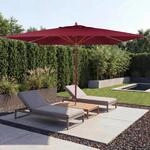 Gastronomie Holz-Sonnenschirm MCW-C57b, Gartenschirm, Polyester/Holz 29kg, eckig 4x4m