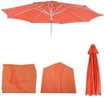 Ersatz-Bezug f&uuml;r Sonnenschirm Asti, Sonnenschirmbezug Ersatzbezug, &Oslash; 3m