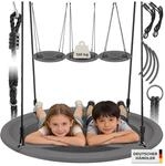 tectake&reg; Nestschaukel, 120 kg Belastbarkeit, gepolsterter Rand, Textilene-Bespannung