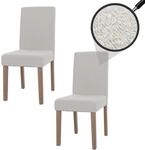 2er-Set Esszimmerstuhl Littau, Stuhl K&uuml;chenstuhl Hochlehner, Stoff/Textil Boucl&eacute;