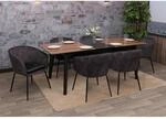 6er-Set Esszimmerstuhl MCW-O28, K&uuml;chenstuhl Polsterstuhl Stuhl, Stoff/Textil