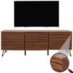 TV-Rack MCW-M49, Lowboard TV-Schrank, 3D-Design Stauf&auml;cher, MDF Metall 52x142x44cm ~