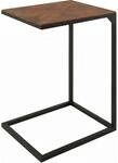 CLP Beistelltisch Couch Holz Velaro, Couchtisch in praktischer C-Form,