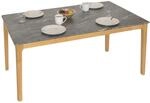 Esszimmertisch MCW-M55, Tisch Esstisch, Massiv-Holz HDF Laminat Melamin 135x80cm,