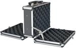 HMF 14411-02 Alu Waffenkoffer f&uuml;r 2 Pistolen, Doppelseitig, 31 x 26 x 15 cm, Schwarz
