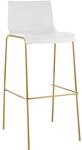 CLP Barhocker mit Lehne Hover, Barstuhl stapelbar mit Sitz aus Kunststoff,