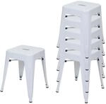 6er-Set Hocker MCW-A73, Metallhocker Sitzhocker, Metall Industriedesign stapelbar ~