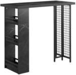 SoBuy Bartisch Schwarz 120x50x105cm Industriell