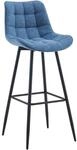 CLP Barhocker Dartford I Gepolsterter Barstuhl I Tresenhocker mit Metall-Gestell und