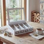 Besteckkiste MCW-C25, Holzbox mit Deckel Besteckkasten, Paulownia 17x37x33cm ~...