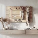 Wandgarderobe MCW-C89 Family, Garderobenpaneel Garderobe, Shabby-Look Vintage, 8