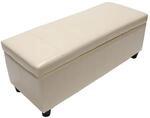 Bank Sitzbank MIT Aufbewahrung Arezzo Leder + Kunstleder 112x45x45cm MVG-zertifiziert