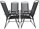 VCM 4er Set Gartenstuhl / Stuhl-Ma&szlig;e ca. H. 105 x B. 61 x T. 56 cm / Hochlehner /